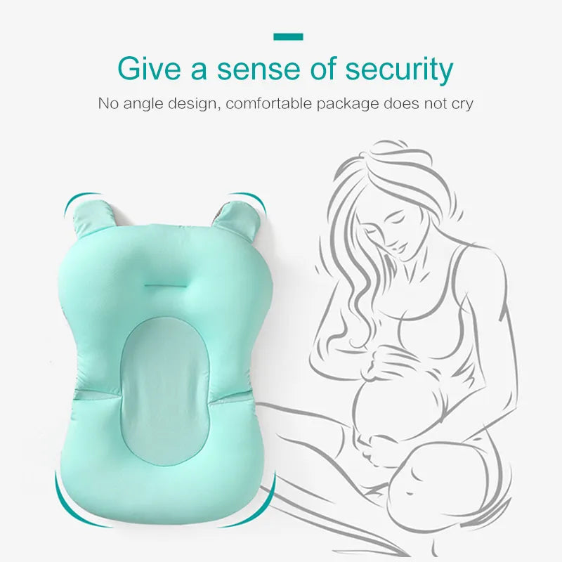 BlackPluss - Baby Bath Seat Support Mat Foldable Baby Bath Tub Pad & Chair Newborn.