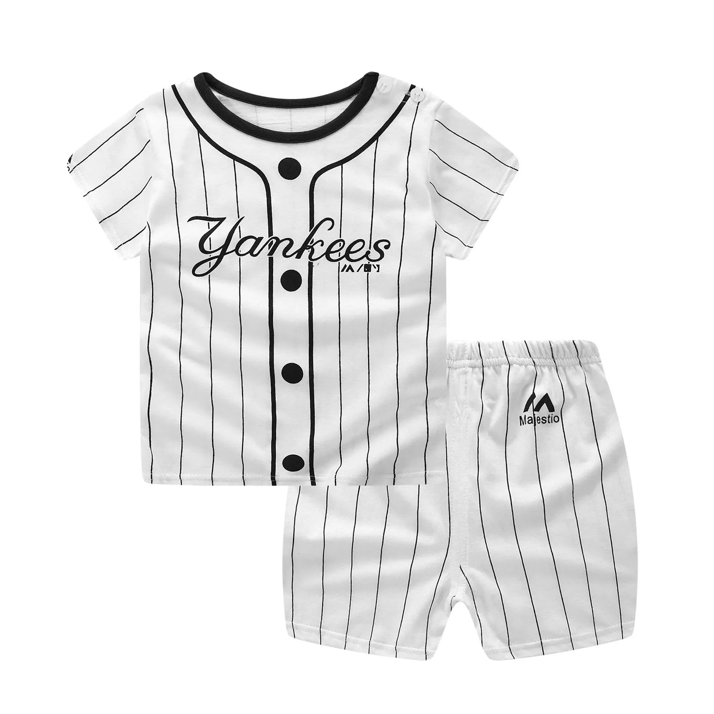 BlackPluss - Deisgner Baby Boy Clothes Sport Clothing Tracksuit Active Striped Tshirt +shorts Baseball Football Clothes Toddler Clothing Sets