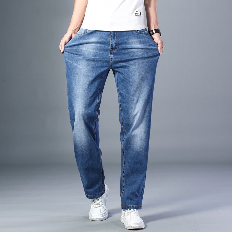 BlackPluss - Thin Straight-leg Loose Jeans Classic Style Advanced Stretch