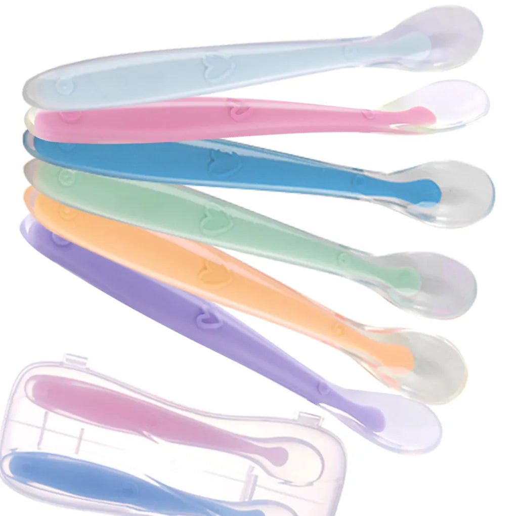 BlackPluss - Silicone Soft Spoon Training Feeding Spoons for Children kids