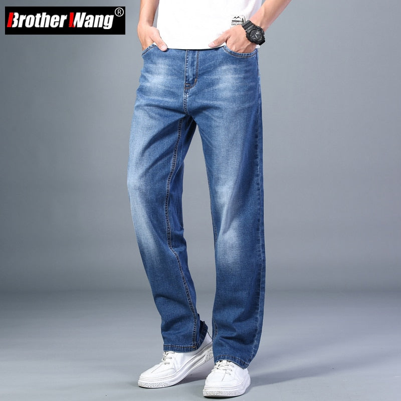 BlackPluss - Thin Straight-leg Loose Jeans Classic Style Advanced Stretch