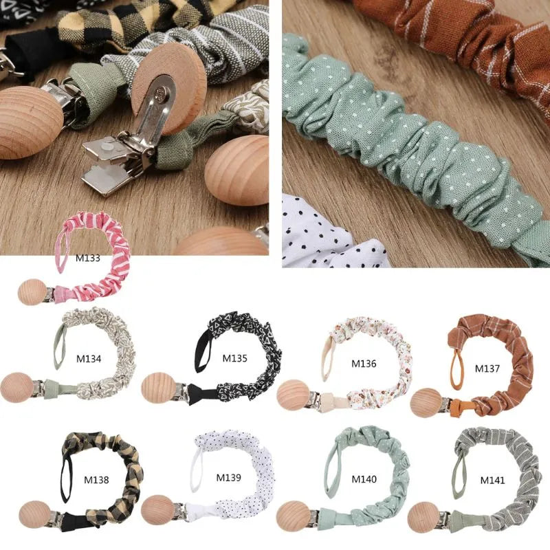 BlackPluss - Baby Infant Cotton Pacifier Clips for Newborn Teething Soother Chew Dummy Chains.