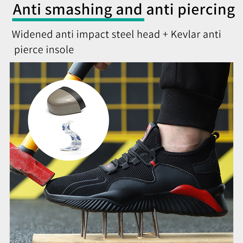 BlackPluss - Shoes Men Safety Work Shoes with Steel Toe Cap Puncture-