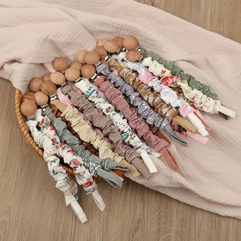 BlackPluss - Baby Infant Cotton Pacifier Clips for Newborn Teething Soother Chew Dummy Chains.