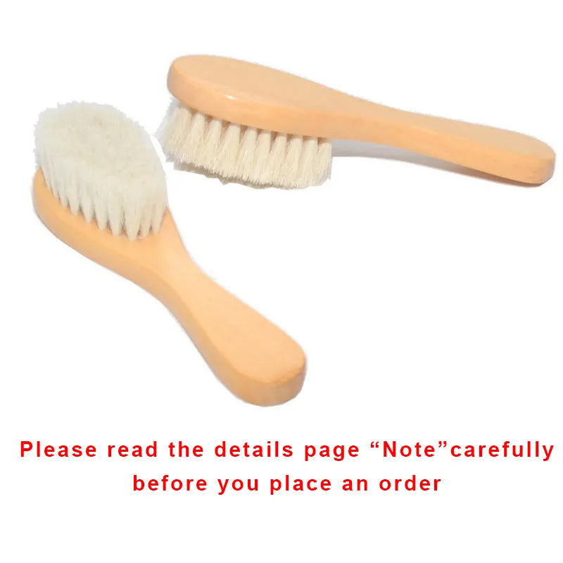 BlackPluss - Baby Care Pure Natural Wool Baby Wooden Brush Comb Brush.