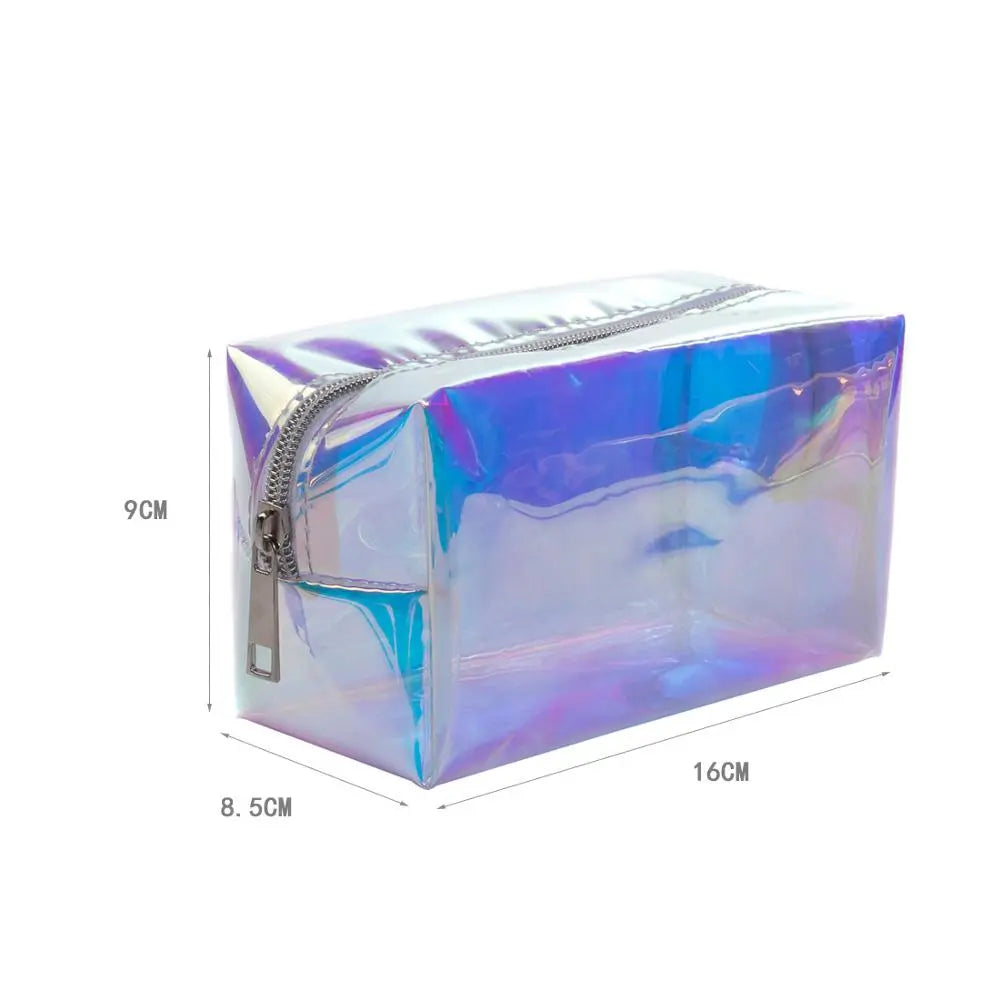BlackPluss - Miyahouse Laser Cosmetic Bag Women Makeup Case PVC Transparent Beauty Organizer Pouch Female Jelly Bag