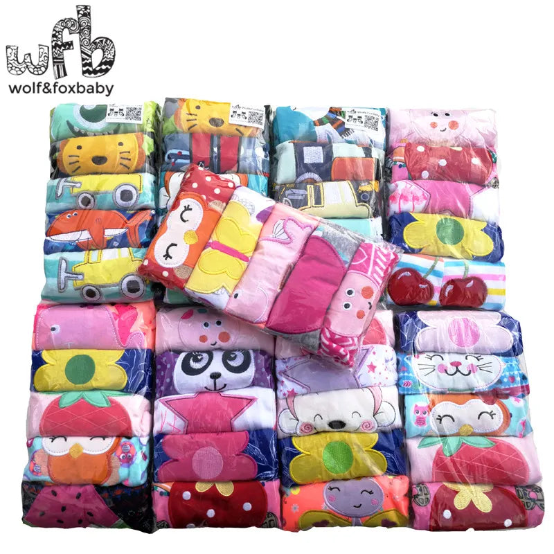 BlackPluss - 5pcs/pack 0-2years PP pants trousers Baby Infant cartoonfor boys girls Clothing