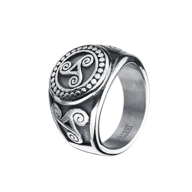 BlackPluss - Mens 316L Stainless Steel Nordic Vikings Celt Knot black