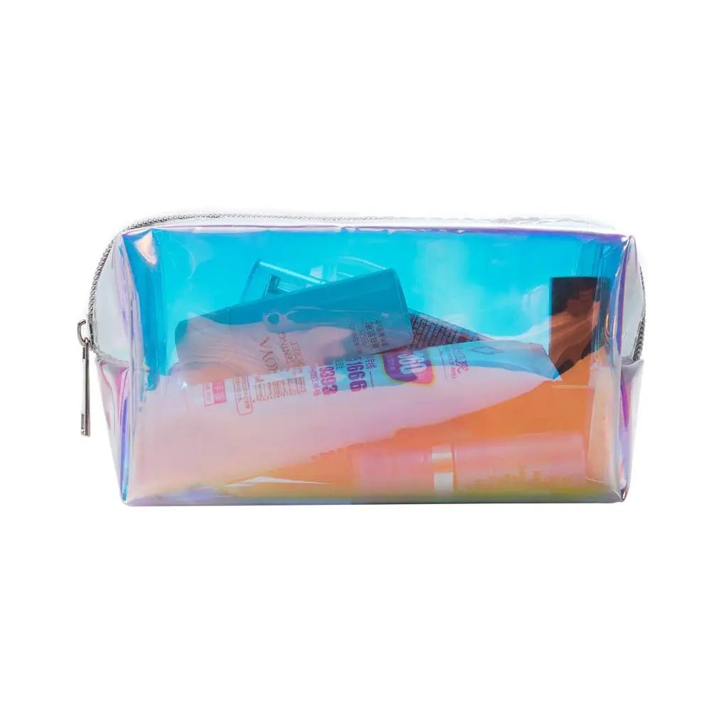 BlackPluss - Miyahouse Laser Cosmetic Bag Women Makeup Case PVC Transparent Beauty Organizer Pouch Female Jelly Bag
