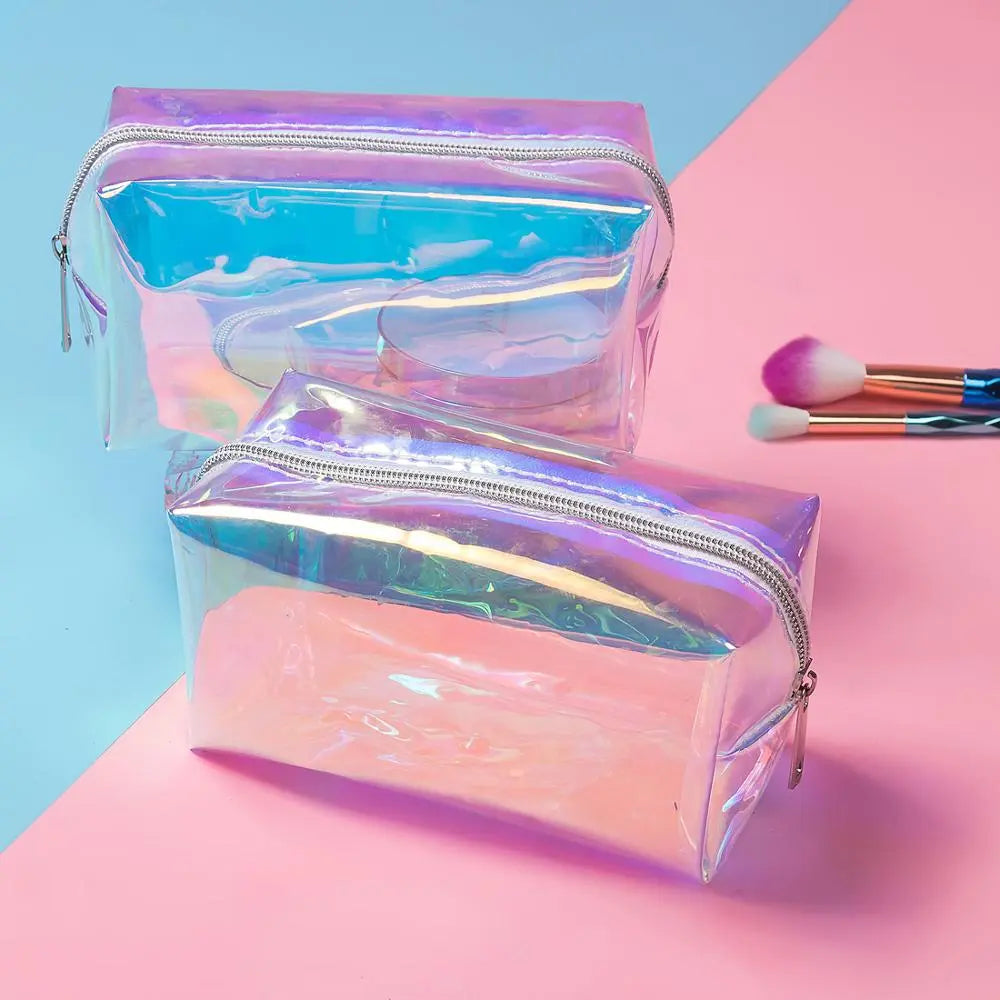BlackPluss - Miyahouse Laser Cosmetic Bag Women Makeup Case PVC Transparent Beauty Organizer Pouch Female Jelly Bag
