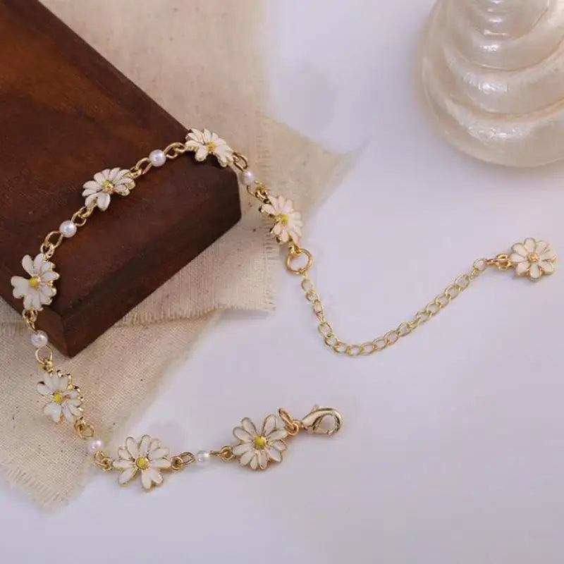 BlackPluss - Flower Bracelets Personality Minimalist Flowers Pearl