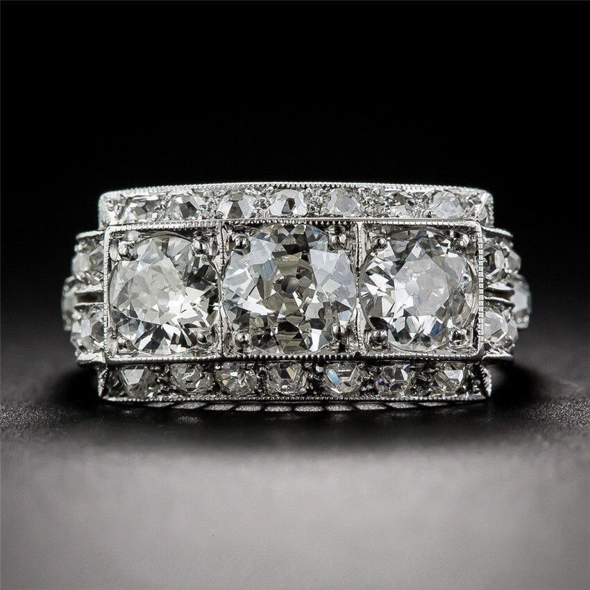 BlackPluss - 2 Carat White Diamond Ring Silver S925 Sterling Bague