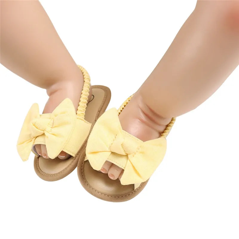 BlackPluss - 0-18M Summer Newborn Baby Girls Boys Sandals Shoes Butterfly Flat With Heel Soft Cork Shoes 4 Colors