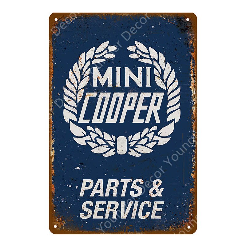 BlackPluss - Classic Motor Car Sales Parts Service Vintage Metal Signs Tin