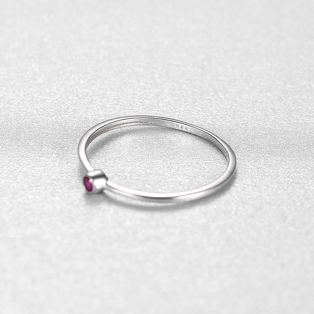 BlackPluss - Real Sterling Silver 925 Ring Green Topaz For Women Thin Circle Gemstone