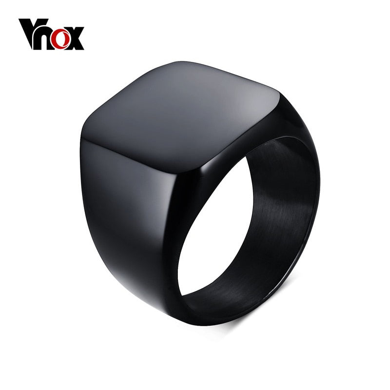 BlackPluss - Men's Black Rock Punk Ring