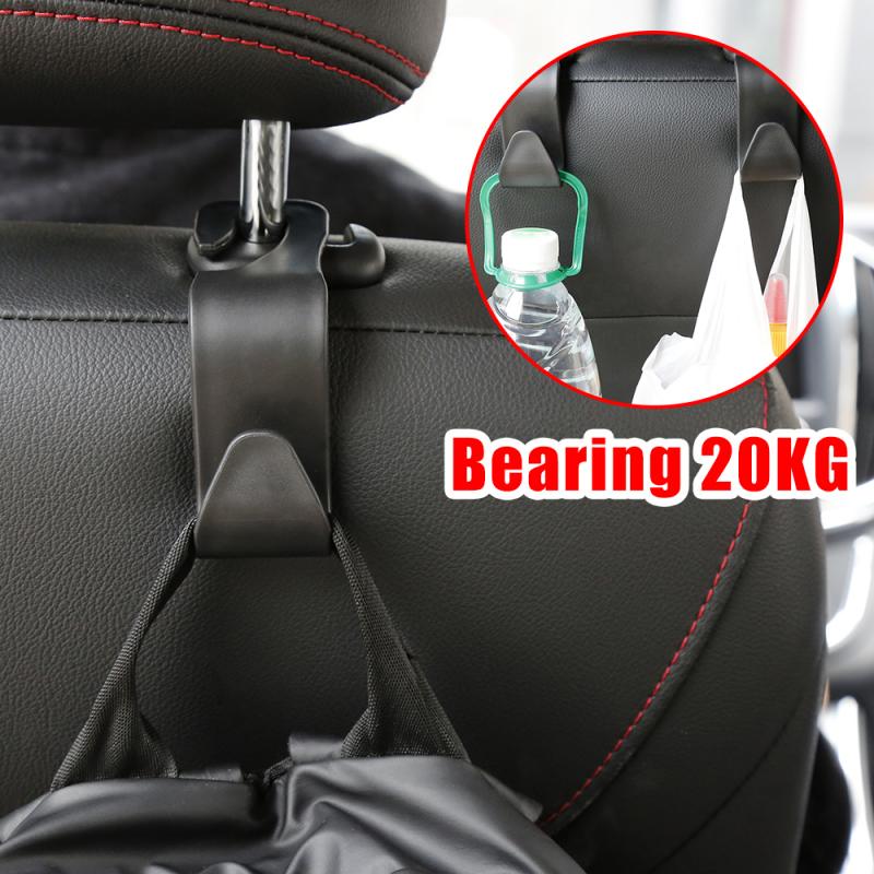BlackPluss - 1pc Universal Car Seat Hook Bearing 20kg Headrest Hanger Organizer.
