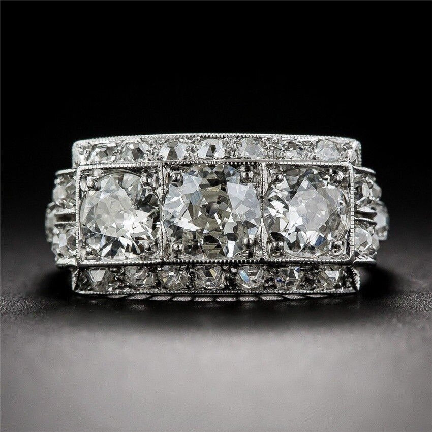 BlackPluss - 2 Carat White Diamond Ring Silver S925 Sterling Bague