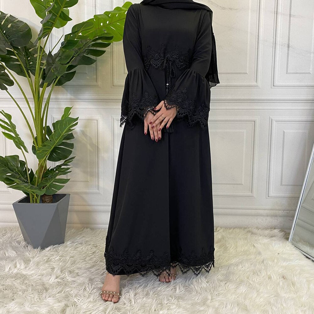 BlackPluss - Women Maxi Dress Abaya Dubai Islamic Clothing Modest Robe