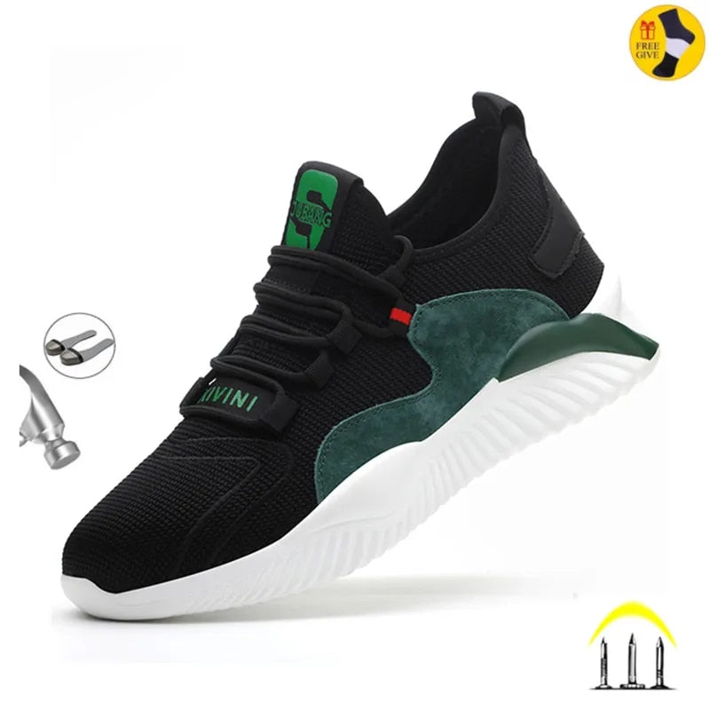 BlackPluss - Shoes Men Safety Work Shoes with Steel Toe Cap Puncture-