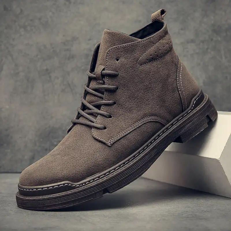 BlackPluss - Men's S High top men's shoes work clothes boots Fashionable