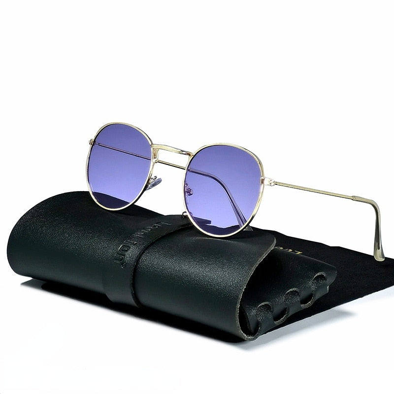 BlackPluss - Small Retro Sunglasses Men Round Vintage Glasses