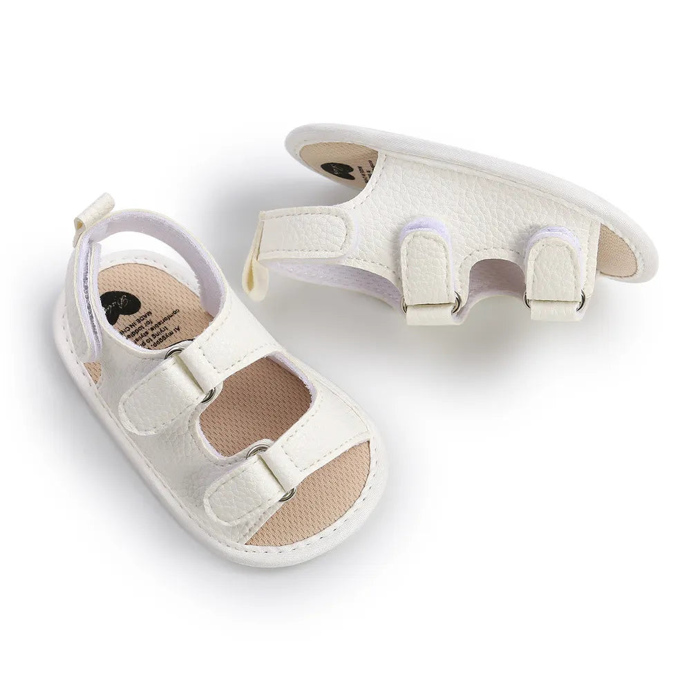 BlackPluss - New Baby Sandals Baby Shoes Baby Boy Girl Sandals PU Soft Bottom Sole Anti-Slip Infant First Walker.