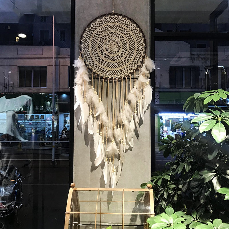 BlackPluss - big dream catcher hanging/light decoration Nordic decoration home girls room/nursery/kids decor dreamcatcher children room new 5