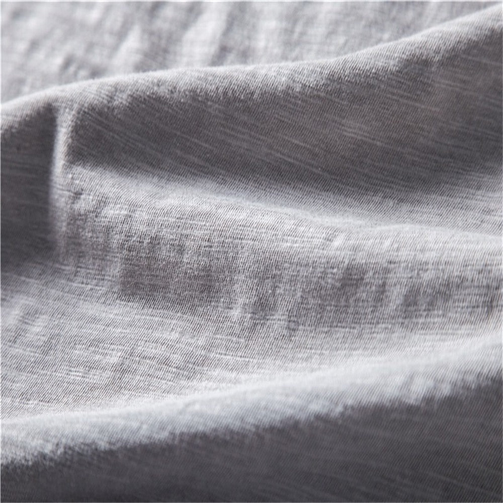 BlackPluss - V-neck T-shirt Men 100% Combed Cotton Solid Short Sleeve T Shirt.