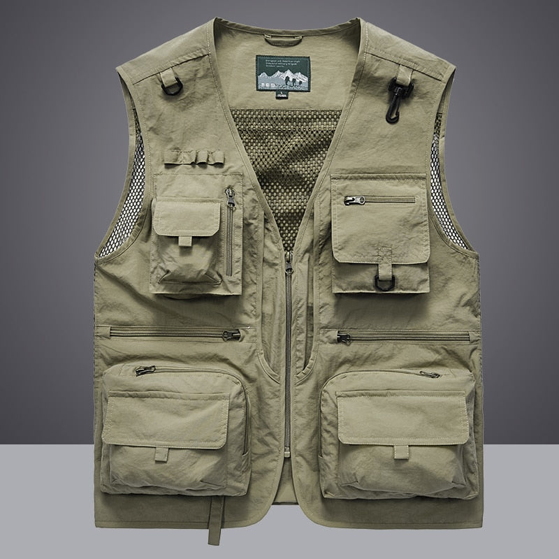 BlackPluss - Summer Men Unloading Tactical Vest Coat Casual Men's.