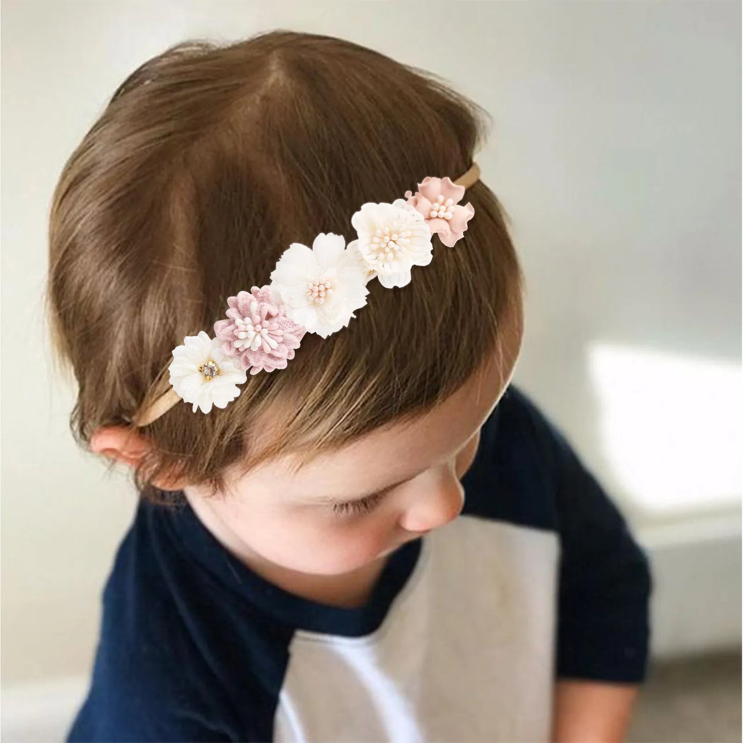 BlackPluss - Baby Girl Headband Cute Baby Elastic Hair Band Newborn Head Flower Toddler Headband