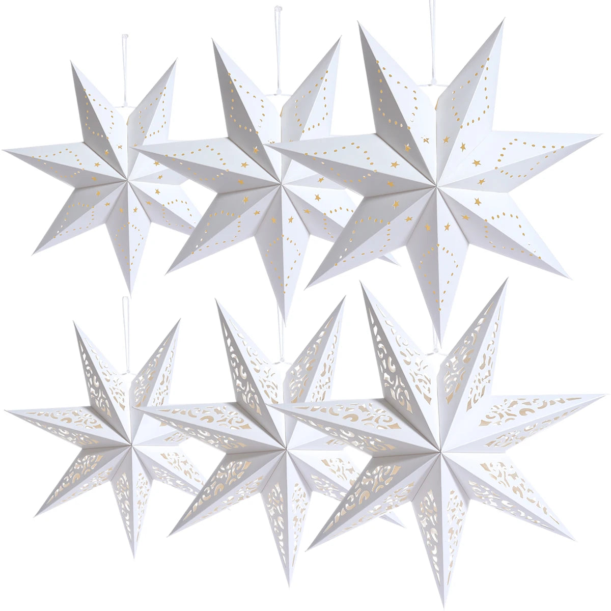 BlackPluss - 30-75cm Hollow Star Hanging Pendant