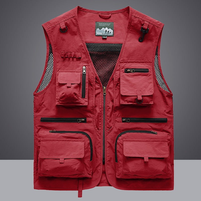 BlackPluss - Summer Men Unloading Tactical Vest Coat Casual Men's.