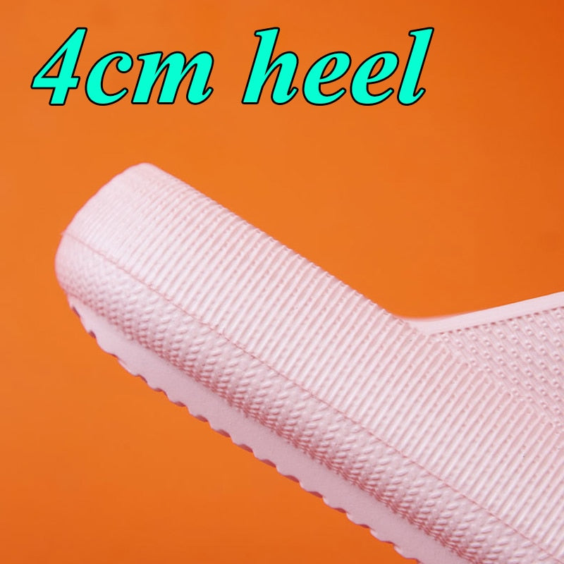 BlackPluss - Thick Platform Cloud Slippers Women Fashion Buckle Soft Sole Pillow