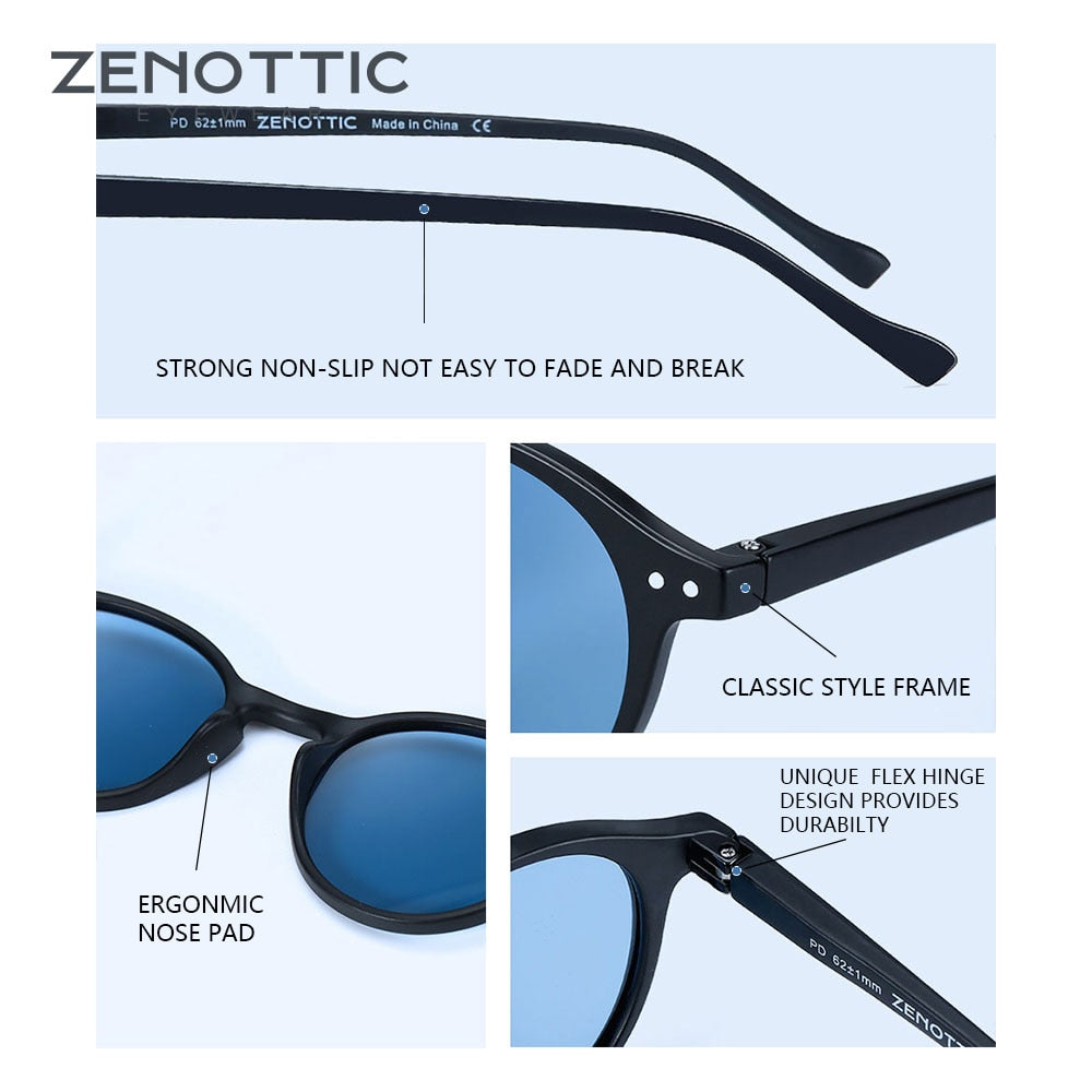 BlackPluss - Polarized Sunglasses Vintage Small Round Frame