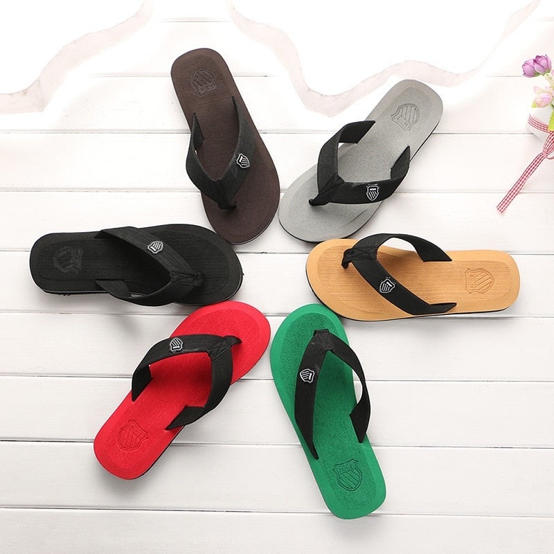 BlackPluss - Men Summer Men Flip Flops High Quality Beach Sandals Anti-slip.