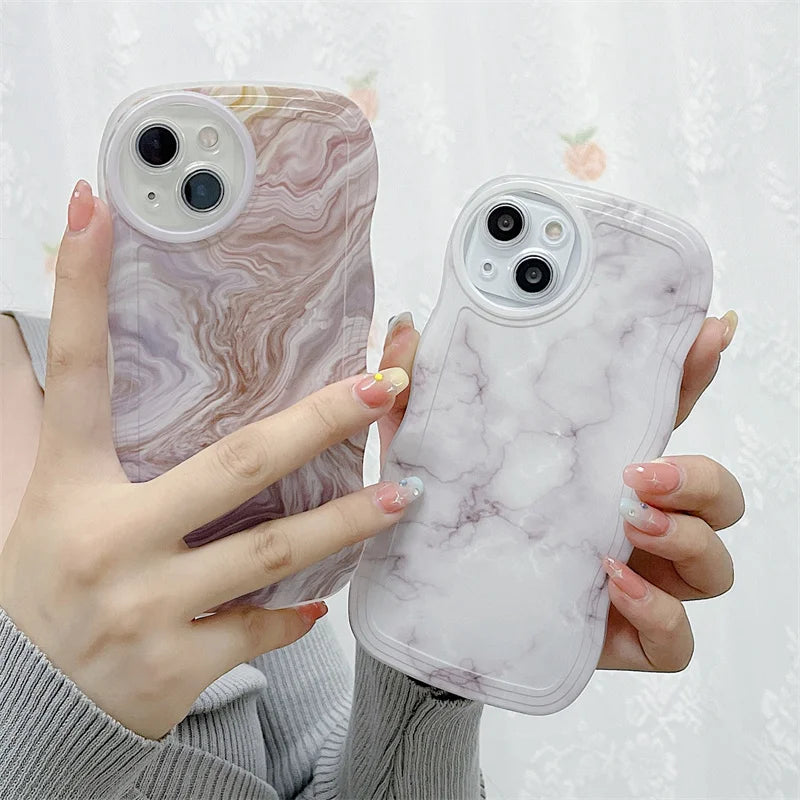 Fashion Marble Stone Texture Phone Case For iPhone 14 13 12 Mini 11 14 Pro Max X XR XS Max 7 8 6s Plus Shockproof Soft TPU Cover
