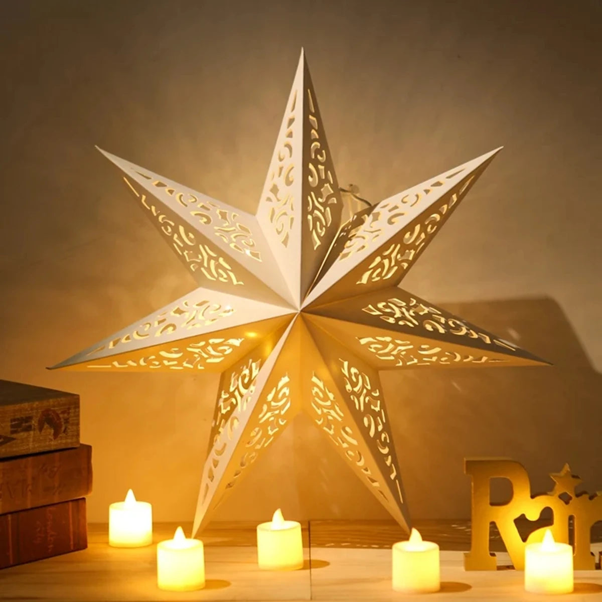BlackPluss - 30-75cm Hollow Star Hanging Pendant