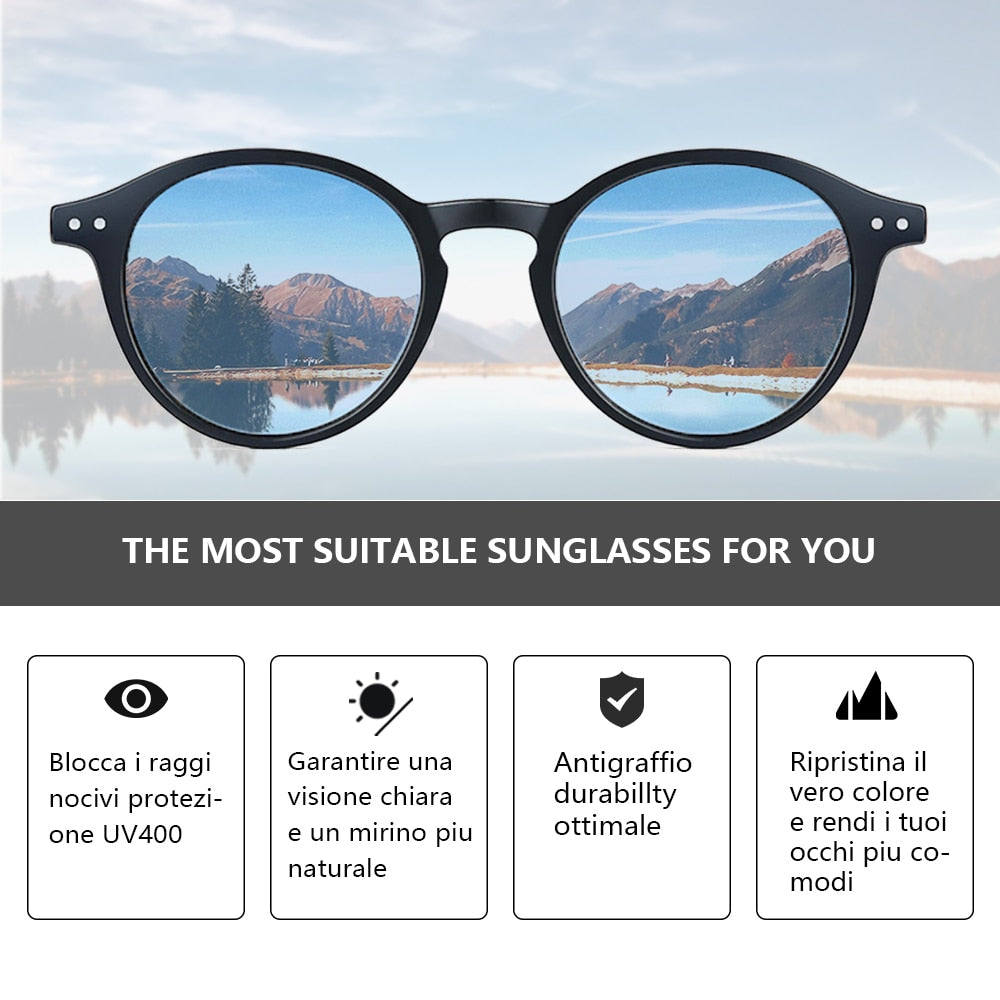 BlackPluss - Polarized Sunglasses Vintage Small Round Frame