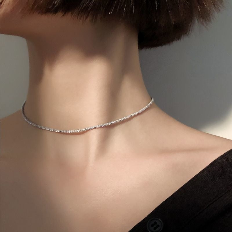 BlackPluss -Sparkling Clavicle Chain Choker Necklace Collar