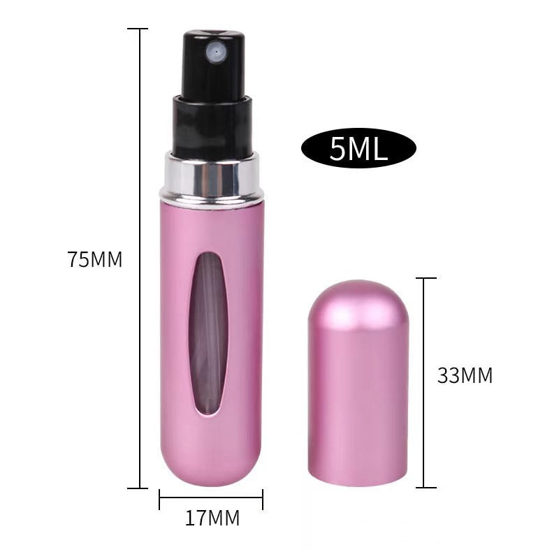 BlackPluss - 5ml Perfume Refill Bottle Portable Mini Refillable Spray Jar.