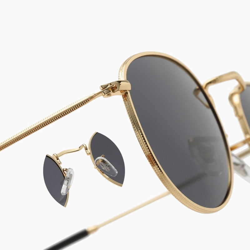 BlackPluss - Small Retro Sunglasses Men Round Vintage Glasses