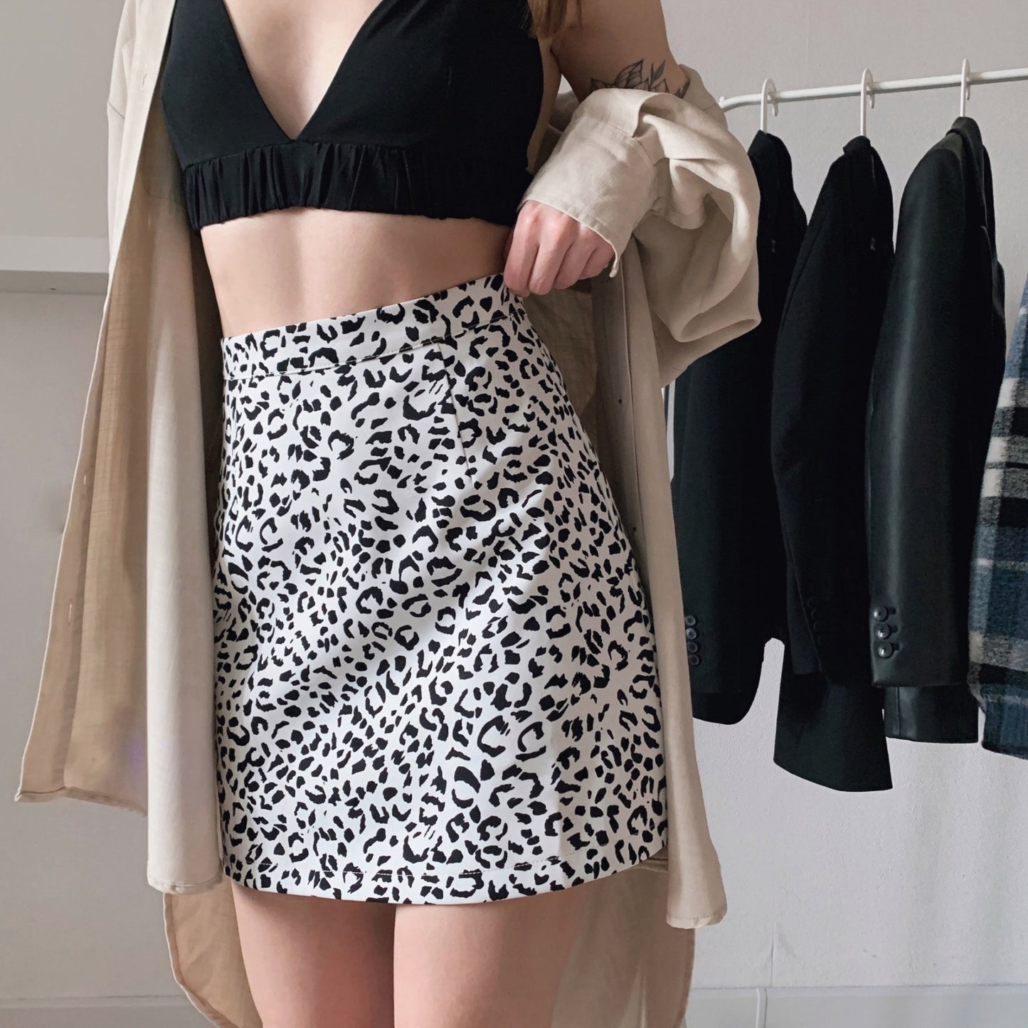BlackPluss - A Short Skirt Women's Spring New Korean Slim Skirt Joker High Waist Hip Skirt Tide