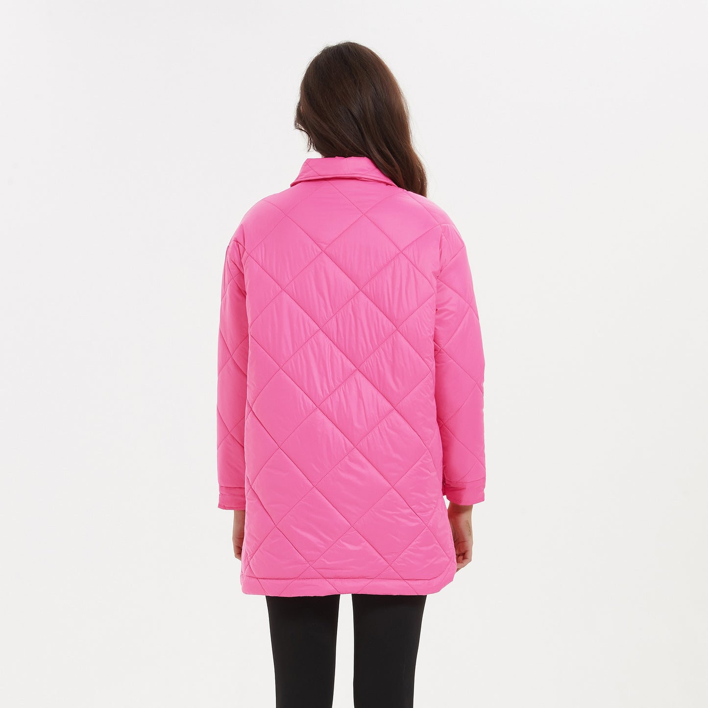 BlackPluss - Coats Women Elegant Turn Down Collar Solid Cotton Jackets Female Ladies