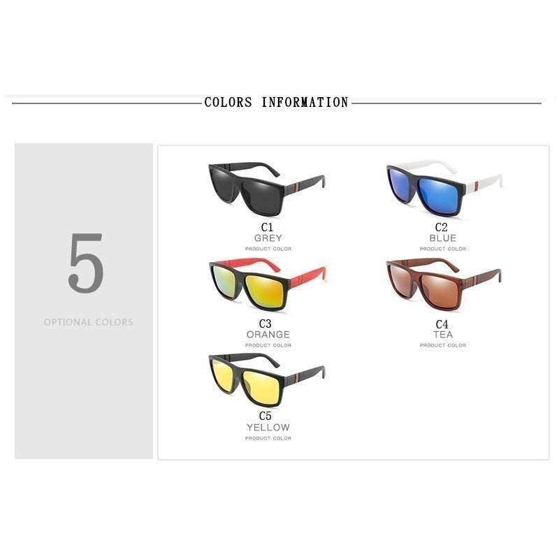 BlackPluss - Polaroid Sunglasses Unisex Square Vintage Sun Glasses.