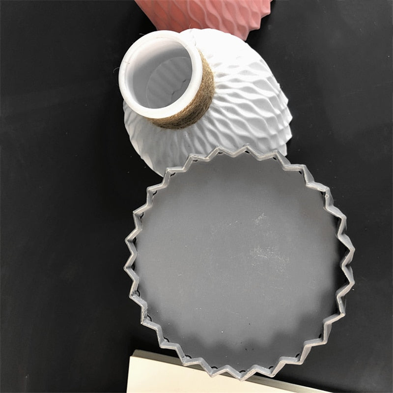 BlackPluss - Flower Vase Imitation Ceramic Flower Pot Decoration Home Plastic Vase