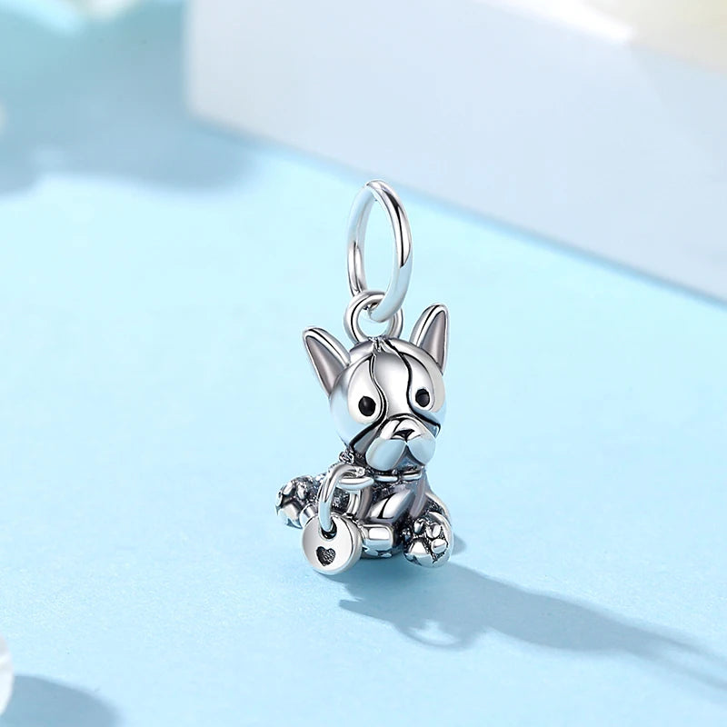 BlackPluss - Original 925 Sterling Silver Charm Love Dog Puppy Cat Paw Pendant Charms Fit Pandora Bracelets Necklaces Diy Jewelry For Women