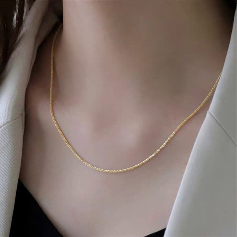 BlackPluss -Sparkling Clavicle Chain Choker Necklace Collar