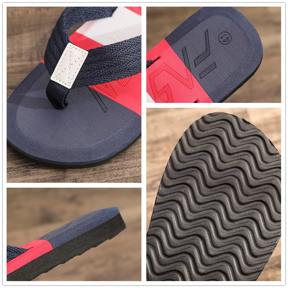 BlackPluss - Summer Men Slippers Beach Flip Flops Shoes.