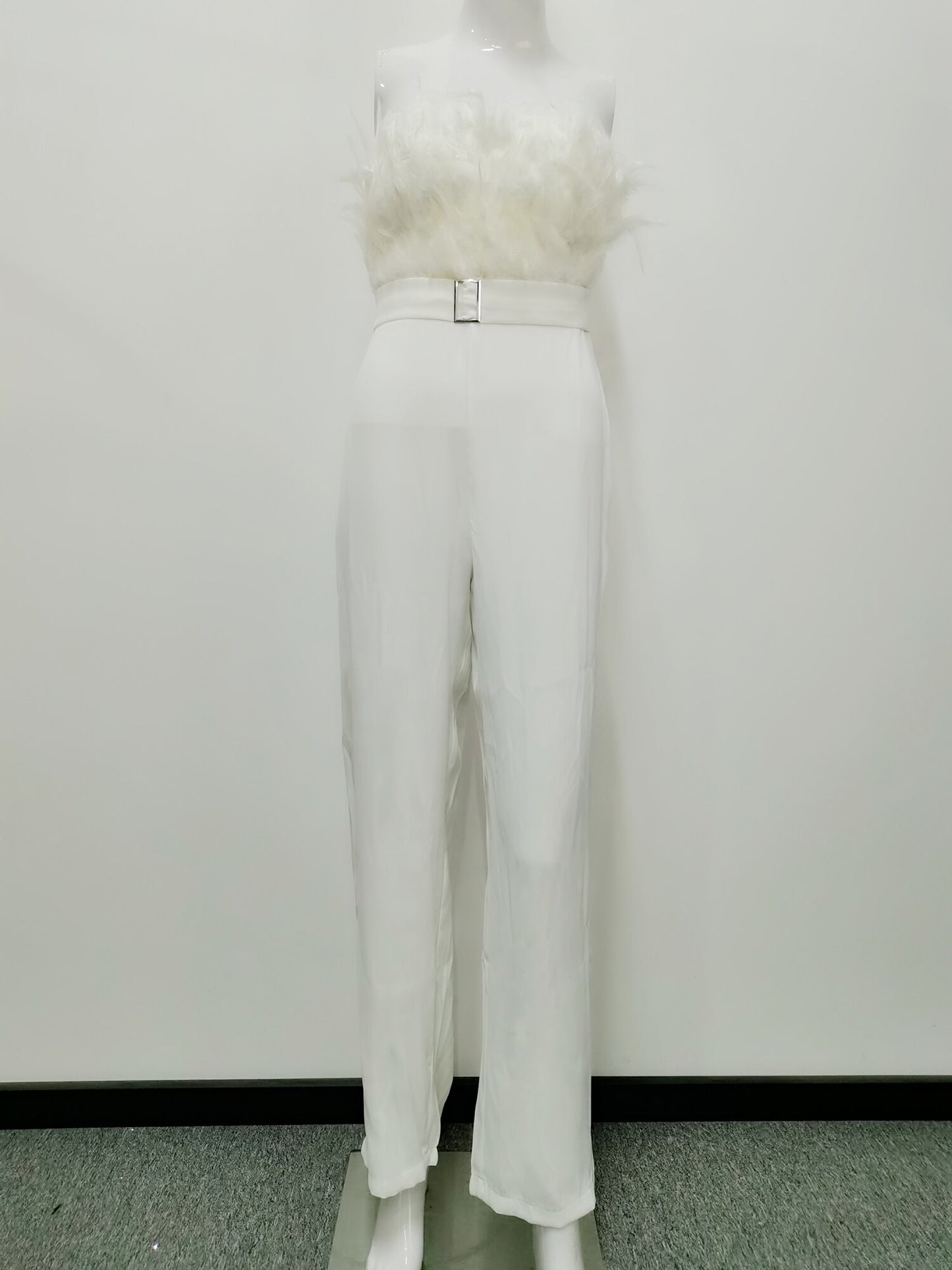 BlackPluss - Jumpsuit Women Elegant Long Jumpsuit Strapless Slash Neck.